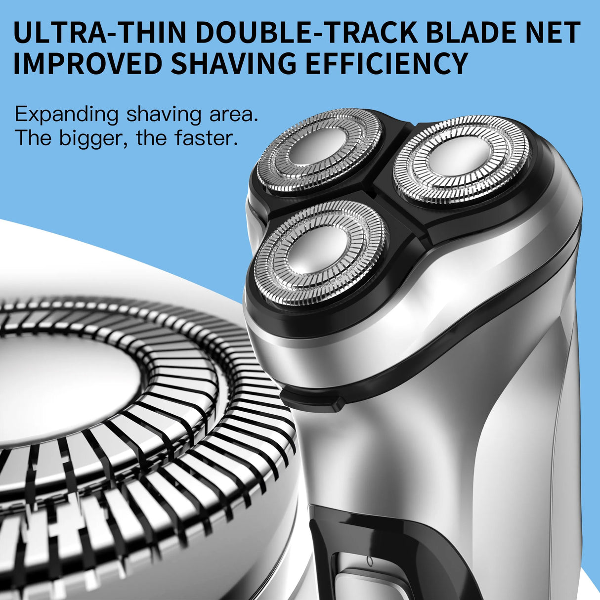 Electrical Rotary Shaver for Men 3D Floating Blade