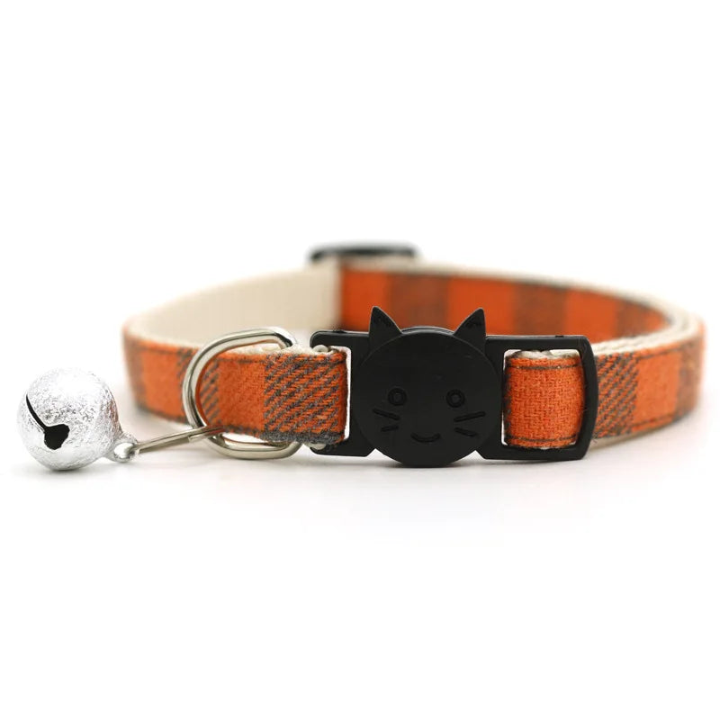 Adjustable Nylon Buckles with Fashionble Reflective Cat's Bell Collars