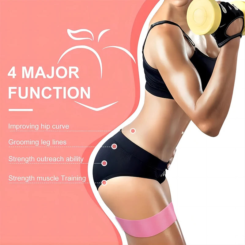Elastic Resistance Bands – Hip Circle Bands for Home Workouts, Yoga, Pilates & Strength Training