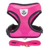 Reflective Breathable Mesh Dog Harness and Leash Set