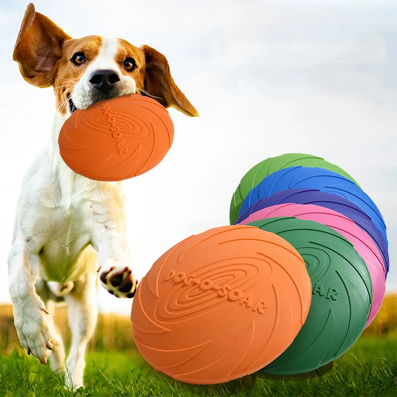 Silicone Flying Disc For Training+Entertainment  Pet Toy