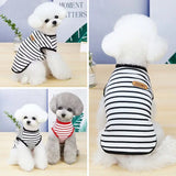 Dog Clothes Summer Striped Sleeveless Vest