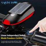 Solar Bike Light with Horn – LED Headlamp & Bell for Bikes