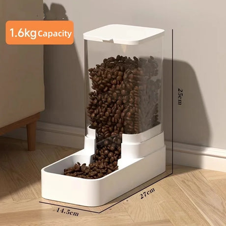 Cat Feeder with Automatic Water Dispenser