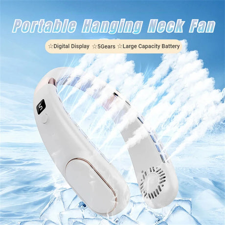 Portable Hanging Neck Cooler Digital Display