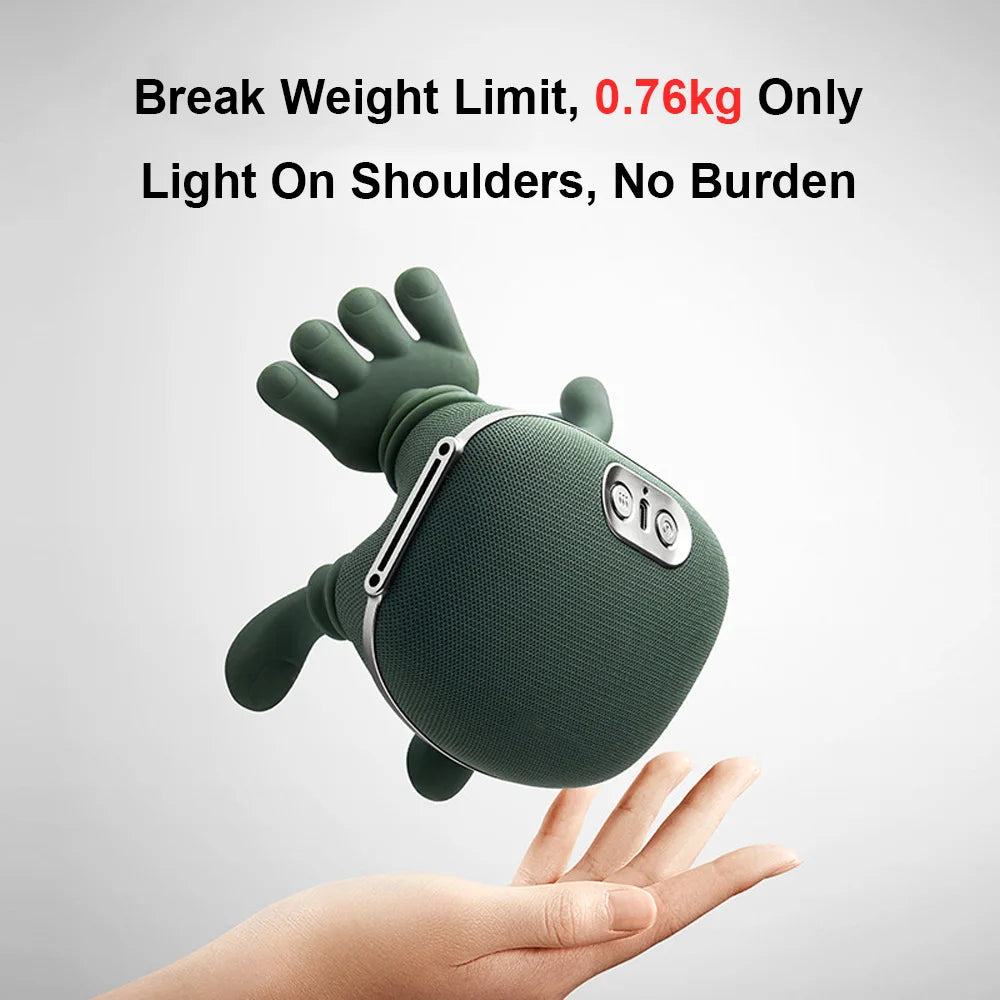 Bionic Neck & Shoulder Massager with Heat – 3-Level Electric Kneading Massage Pillow for Back, Waist, Legs & Body