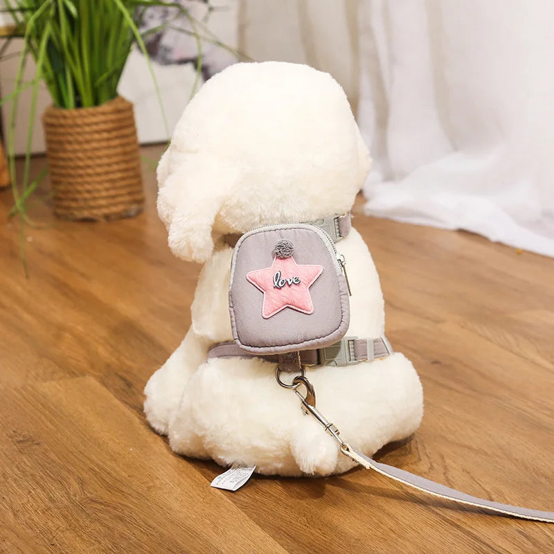 Pet Leash Backpack Chest Strap Teddy