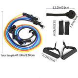 Multi-Functional Fitness Tension Rope – 5-Tube Elastic Resistance Trainer for Home Workouts & Yoga