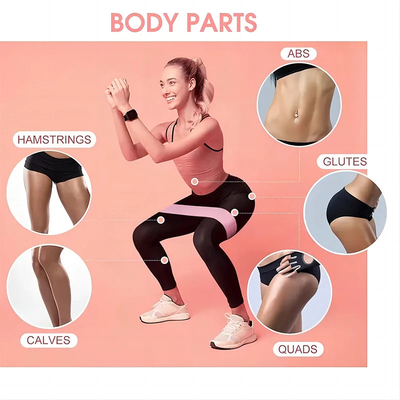 Elastic Resistance Bands – Hip Circle Bands for Home Workouts, Yoga, Pilates & Strength Training