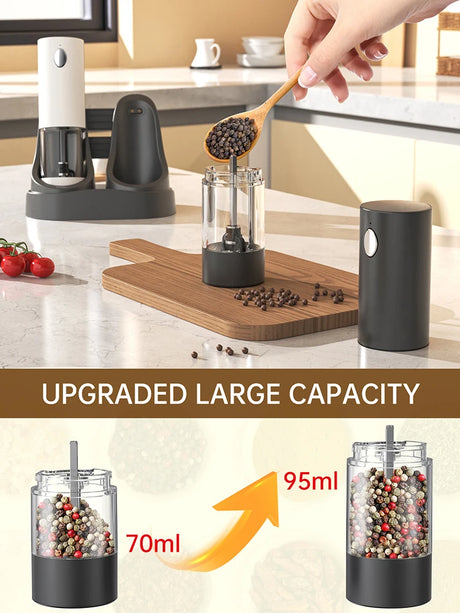 Electric Automatic Salt and Pepper Grinder Set