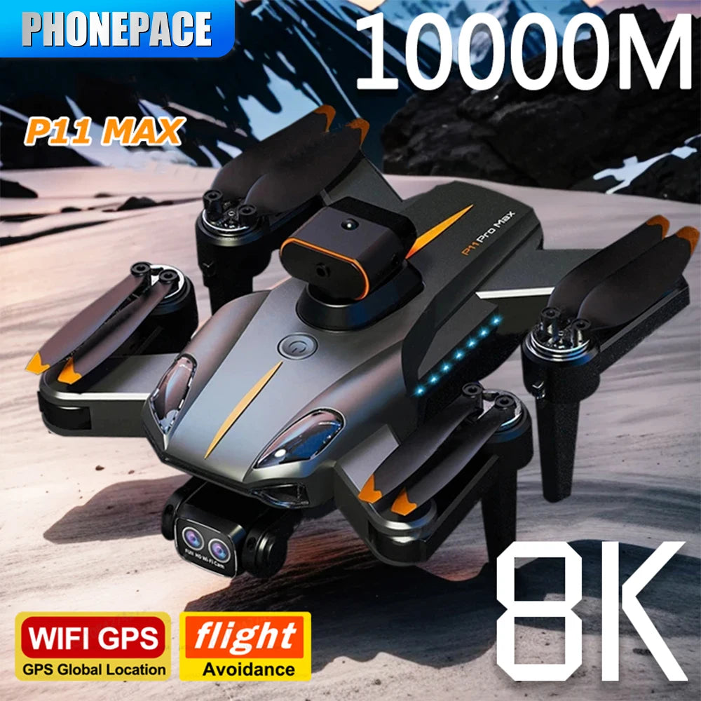 P11 Max Drone 8K 5G GPS Professional HD Aerial Photography Dual-Camera