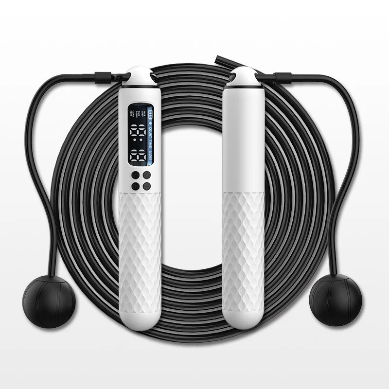 Rechargeable USB Digital Jump Rope Trainer – Adjustable Wireless Rope with Calorie Counter & Fitness Tracking