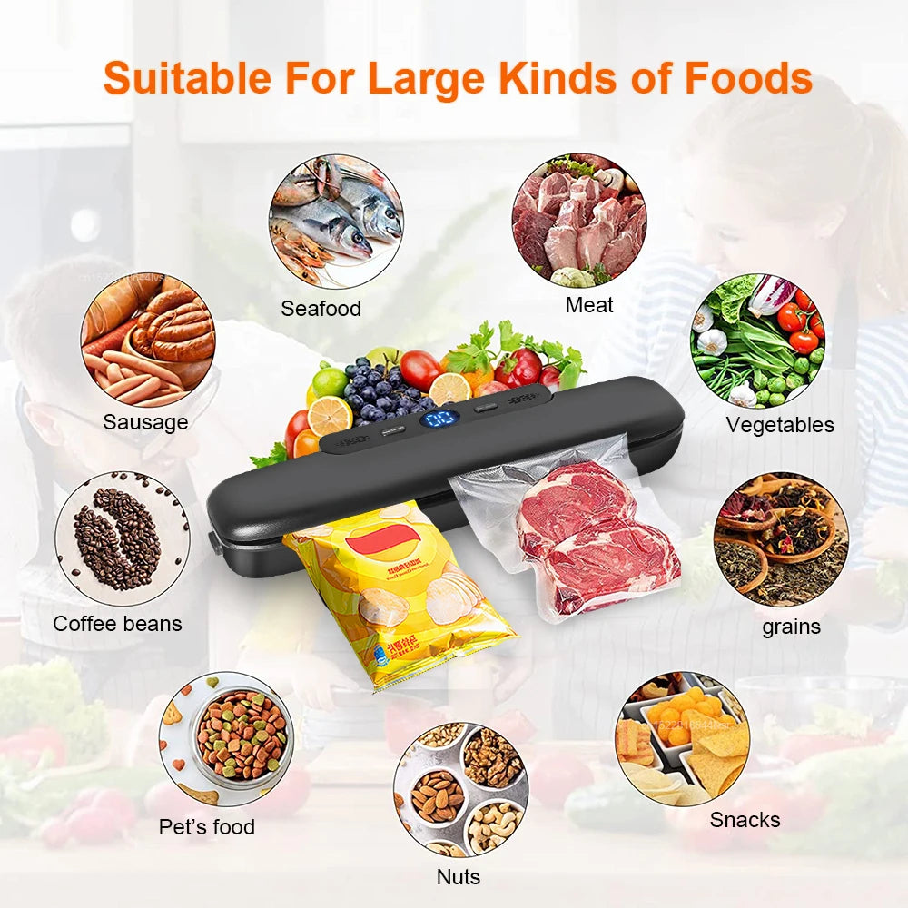 Food Vacuum Sealer With 50pcs Vacuum Bags