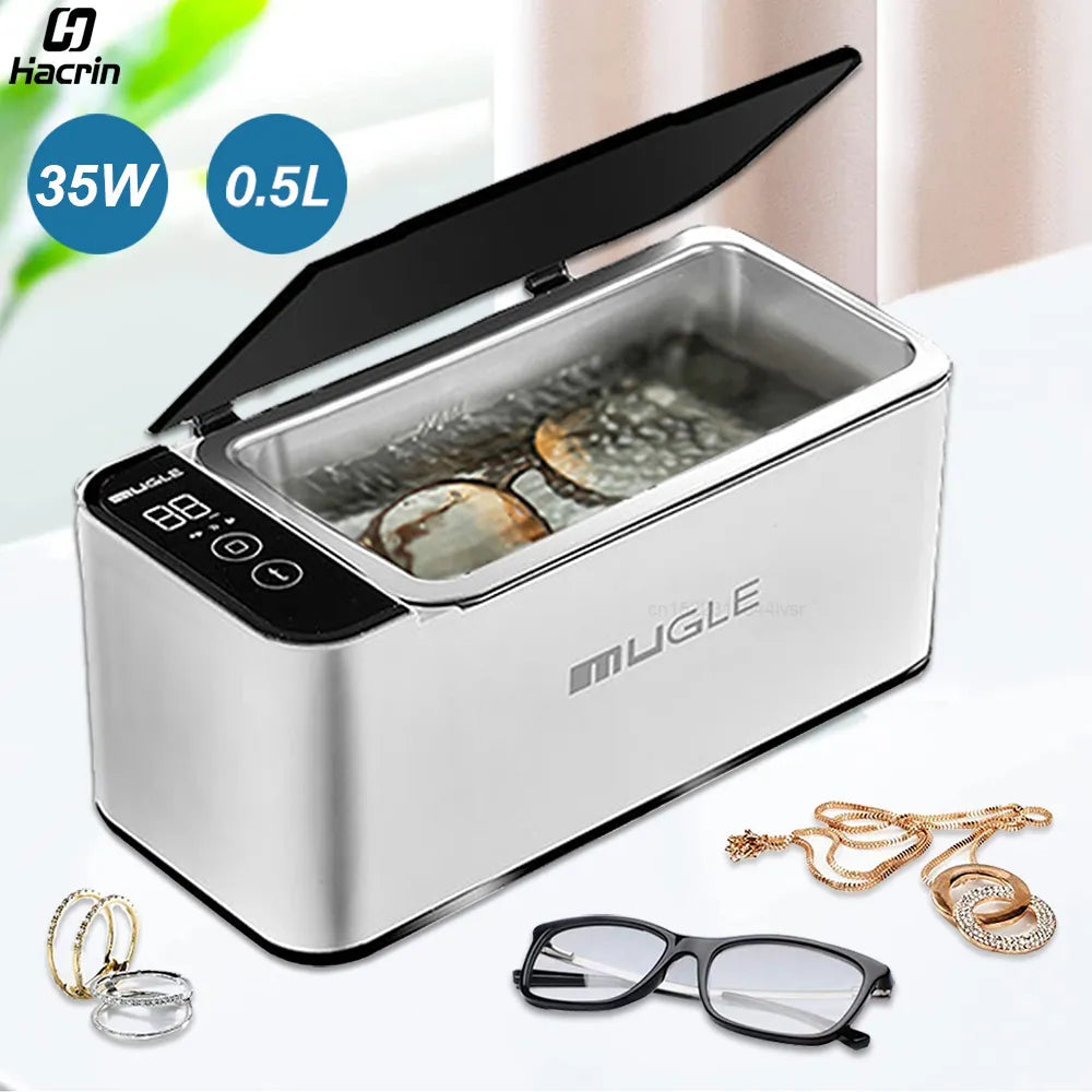 Ultrasonic Glasses Jewellery Cleaner 500ML