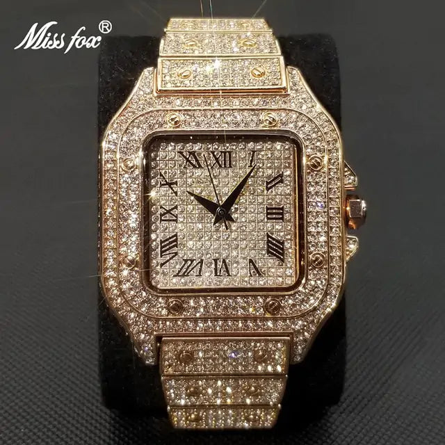 Men's Waterproof Full Diamond  Watches